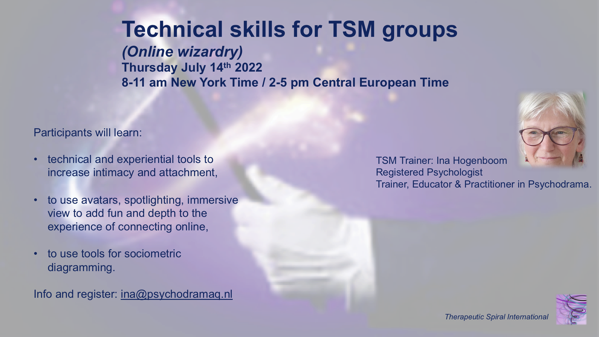 Technical skills for TSM groups
