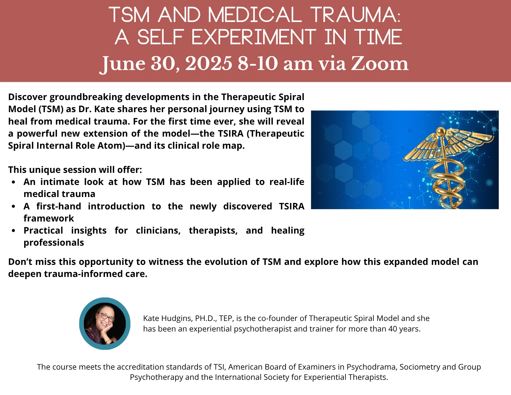TSM and Medical Trauma: A Self Experiment in Time @ Zoom